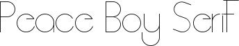 Peace Boy Serif Font