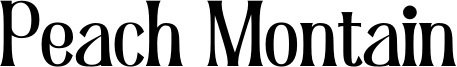 Peach Montain Font