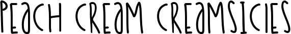 Peach Cream Creamsicles Font