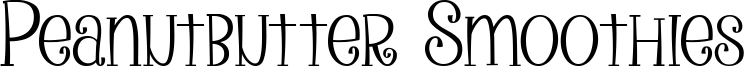 Peanutbutter Smoothies Font