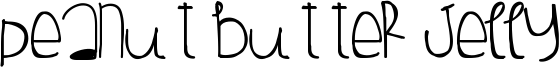 Peanut Butter Jelly Font