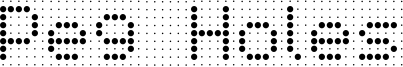 Peg Holes Font