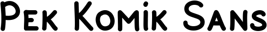 Pek Komik Sans Font