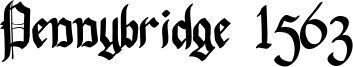 Pennybridge 1563 Font