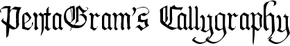 PentaGram's Callygraphy Font