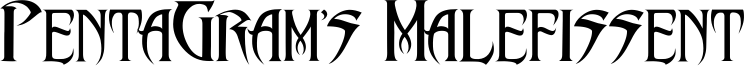 PentaGram's Malefissent Font