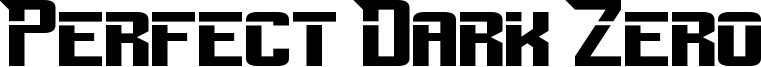 Perfect Dark Zero Font
