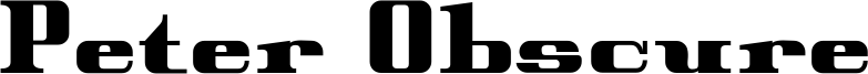 Peter Obscure Font