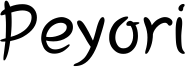 Peyori Font