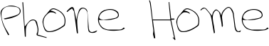 Phone Home Font