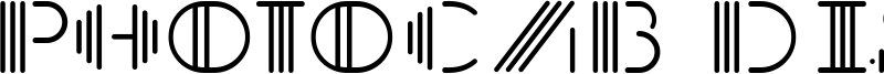 PhotoCab Display Font
