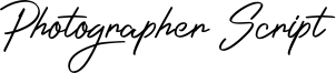 Photographer Script Font