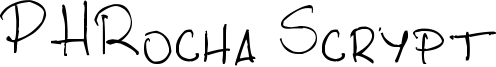 PHRocha Scrypt Font
