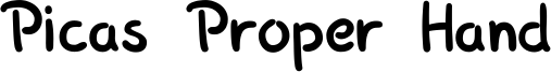 Picas Proper Hand Font