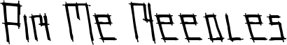 Pin Me Needles Font