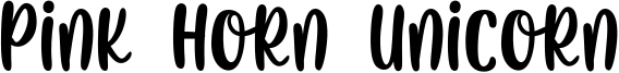 Pink Horn Unicorn Font