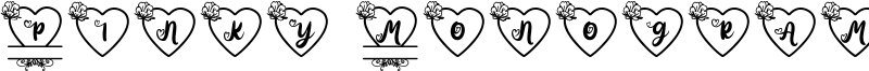 Pinky Monogram Font