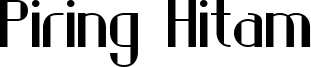 Piring Hitam Font