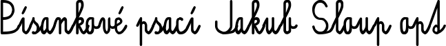 Písankové psací Jakub Sloup opt Font