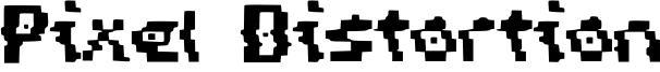 Pixel Distortion Font
