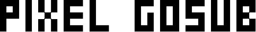 Pixel Gosub Font
