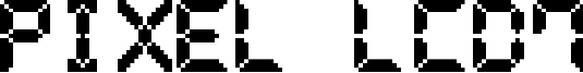 Pixel LCD7 Font