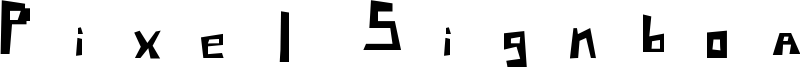 Pixel Signboard Font