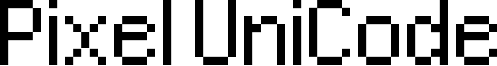 Pixel UniCode Font