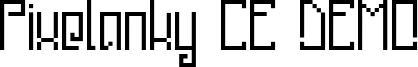 Pixelanky CE DEMO Font
