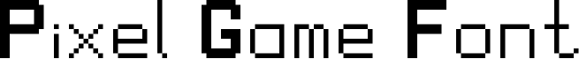 Pixel Game Font Font