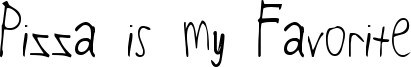 Pizza is my Favorite Font