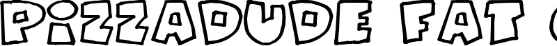 Pizzadude Fat Outline Font