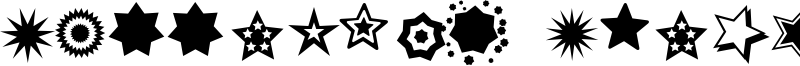 PizzaDude Stars Font