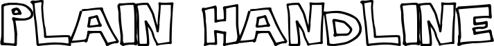 Plain Handline Font