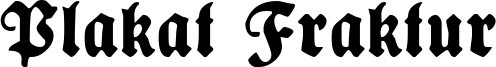 Plakat Fraktur Font