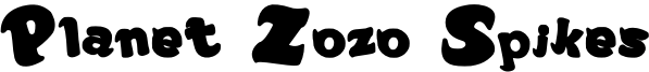 Planet Zozo Spikes Font
