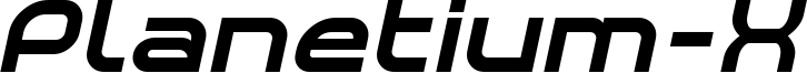 Planetium-X Bold Italic Demo.otf
