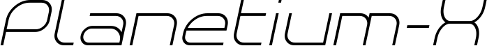 Planetium-X Light Italic Demo.otf