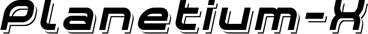 Planetium-X Shadowed Italic Demo.otf