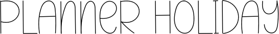 Planner Holiday Font