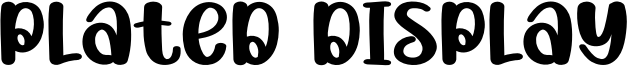 Plated Display Font