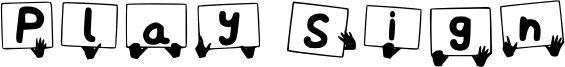 Play Sign Font
