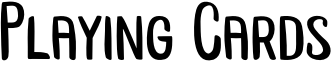 Playing Cards Font