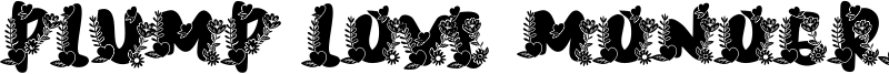 Plump Love Monogram Font