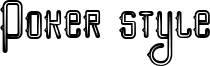 Poker style Font