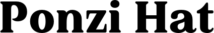 Ponzi Hat Font