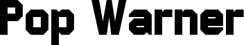Pop Warner Font