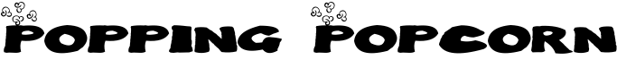 Popping Popcorn Font
