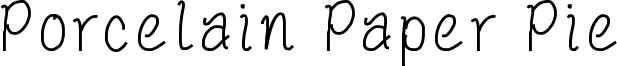 Porcelain Paper Pie Font