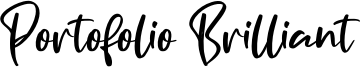 Portofolio Brilliant Font